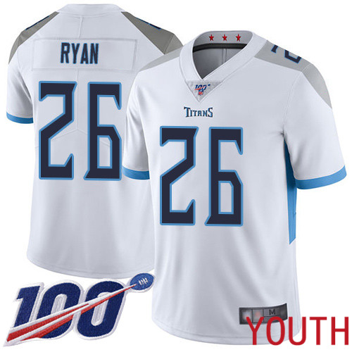 Tennessee Titans Limited White Youth Logan Ryan Road Jersey NFL Football #26 100th Season Vapor Untouchable